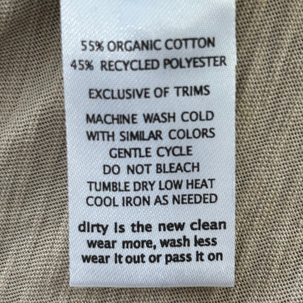 TOAD&CO Mens XL Tan Short Sleeve Polo Floral Organic Cotton Recycled Polyester - Picture 10 of 10